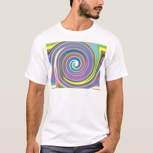 Farbiges Regenbogenmuster T-Shirt (Vorderseite)