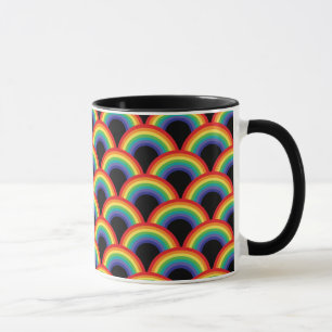 Farbiges Regenbogenmuster Tasse