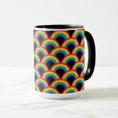 Farbiges Regenbogenmuster Tasse (VorderseiteRechts)