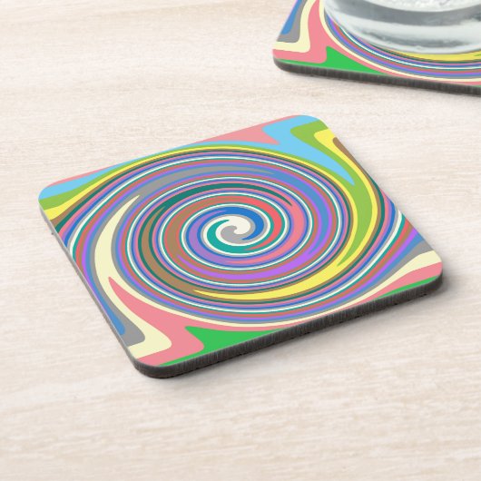 Farbiges Regenbogenmuster Untersetzer (Linke Seite)