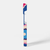 Farbiges Retro-60er-Jahre-Muster iPhone Hülle (Linke Seite)