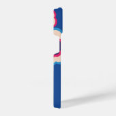 Farbiges Retro-60er-Jahre-Muster iPhone Hülle (Rechte Seite)