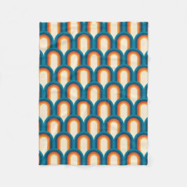 Farbiges Retro Arch Rainbow-Muster Fleecedecke