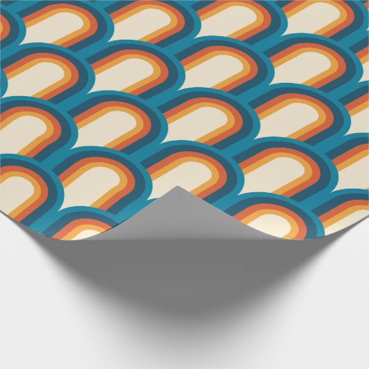 Farbiges Retro Arch Rainbow-Muster Geschenkpapier (Ecke)