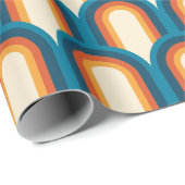 Farbiges Retro Arch Rainbow-Muster Geschenkpapier (Rolleneckpunkt)
