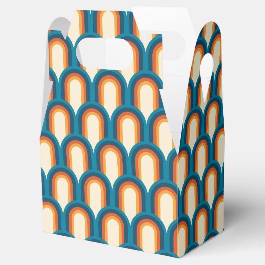 Farbiges Retro Arch Rainbow-Muster Geschenkschachtel (Geöffnet)
