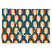 Farbiges Retro Arch Rainbow-Muster Große Geschenktüte (Rückseite)