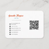 Farbiges Retro Arch Rainbow-Muster QR-Code Visitenkarte (Rückseite)