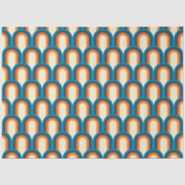 Farbiges Retro Arch Rainbow-Muster Seidenpapier