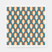 Farbiges Retro Arch Rainbow-Muster Serviette (Vorderseite)