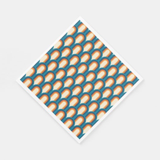 Farbiges Retro Arch Rainbow-Muster Serviette (Ecke)