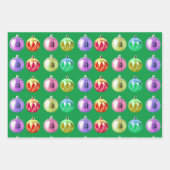 Farbiges Retro Art Wrap Kunsthandwerk Geschenkpapier Set (Vorderseite)