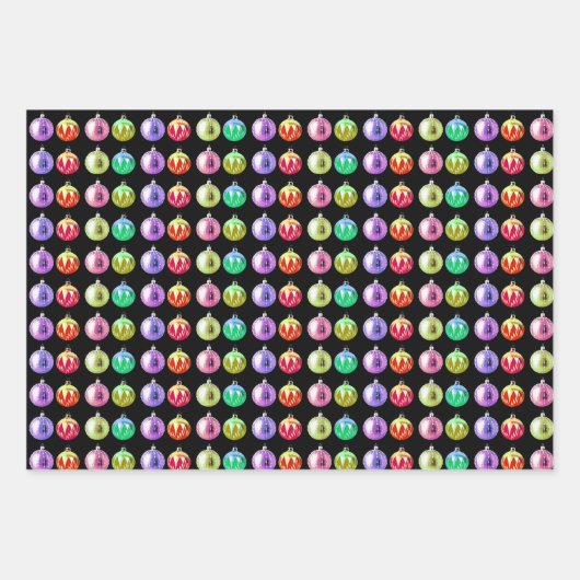 Farbiges Retro Art Wrap Kunsthandwerk Geschenkpapier Set (Vorderseite 3)