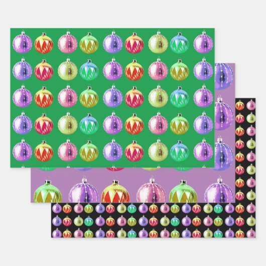 Farbiges Retro Art Wrap Kunsthandwerk Geschenkpapier Set (Set)