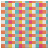 Farbiges Retro Aztec Pixelquadratmuster Stoff (Muster)