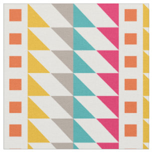 Farbiges Retro-Aztec Zigzag-Quadrat-Muster Stoff