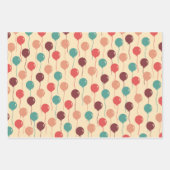 Farbiges Retro-Balloons-Muster Geschenkpapier Set (Vorderseite 3)