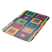Farbiges Retro-Blockdesign Badematte (Schrägansicht)