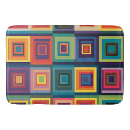 Farbiges Retro-Blockdesign Badematte