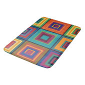 Farbiges Retro-Blockdesign Badematte (Schrägansicht)