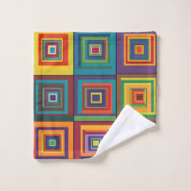 Farbiges Retro-Blockdesign