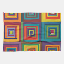 Farbiges Retro-Blockdesign