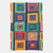 Farbiges Retro-Blockdesign Geschirrtuch (Vertikal)