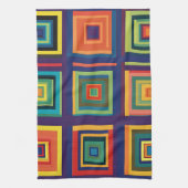 Farbiges Retro-Blockdesign Geschirrtuch (Vertikal)