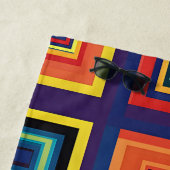 Farbiges Retro-Blockdesign Strandtuch (Beispiel)
