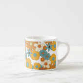 Farbiges Retro-Blume-Muster Espressotasse (Rechts)