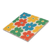 Farbiges Retro-Blume-Muster Fliese (Seite)