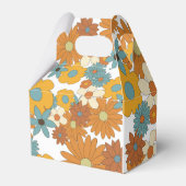 Farbiges Retro-Blume-Muster Geschenkschachtel (Rückseite)