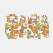 Farbiges Retro-Blume-Muster Geschenkschachtel (Ungefaltet)