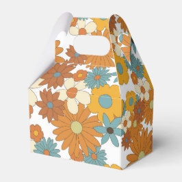 Farbiges Retro-Blume-Muster Geschenkschachtel