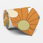 Farbiges Retro-Blume-Muster Krawatte (Gerollt)