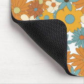 Farbiges Retro-Blume-Muster Mousepad (Ecke)