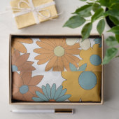 Farbiges Retro-Blume-Muster Seidenpapier (Geschenk)