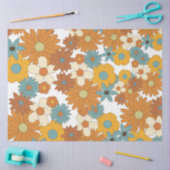 Farbiges Retro-Blume-Muster Seidenpapier (Basteln)