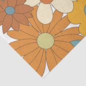 Farbiges Retro-Blume-Muster Seidenpapier (Ausschnitt)