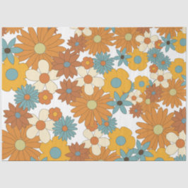 Farbiges Retro-Blume-Muster Seidenpapier