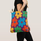 Farbiges Retro-Blume-Muster Tasche (Von Nahem)