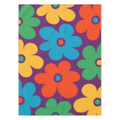 Farbiges Retro-Blume-Muster Tischdecke (Vorderseite)