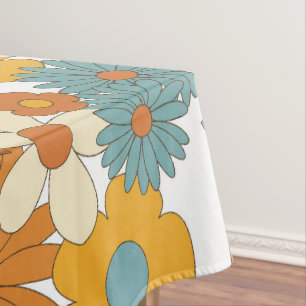Farbiges Retro-Blume-Muster Tischdecke