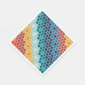 Farbiges Retro-Blumenmosaik Hexagon-Muster Serviette (Ecke)