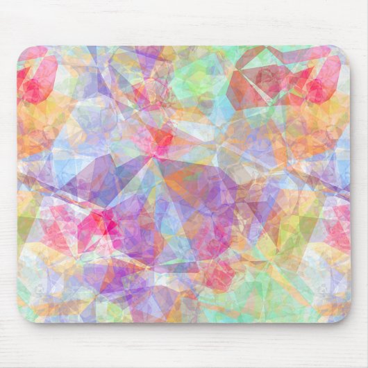 Farbiges Retro-Cooles Polygon-Mosaikkunstmuster Mousepad (Vorne)