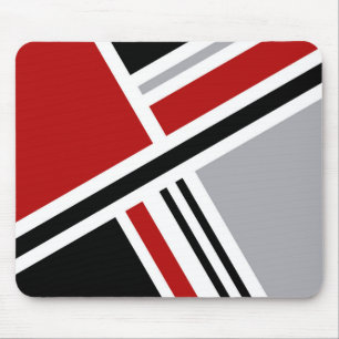 Farbiges Retro-Design mit geometrischen Formen Mousepad