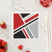 Farbiges Retro-Design mit geometrischen Formen Serviette (Beispiel)