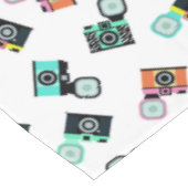 Farbiges Retro-Flash-Kameratyp Tischdecke (Schrägansicht)