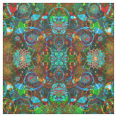 Farbiges Retro-Floral Collage Geometrisches Muster Stoff (Muster)