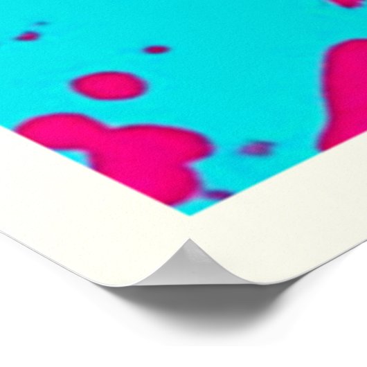 Farbiges Retro-Friedenszeichen Poster (Ecke)